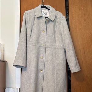J. Crew Light Gray Wool-Blend Pea Coat